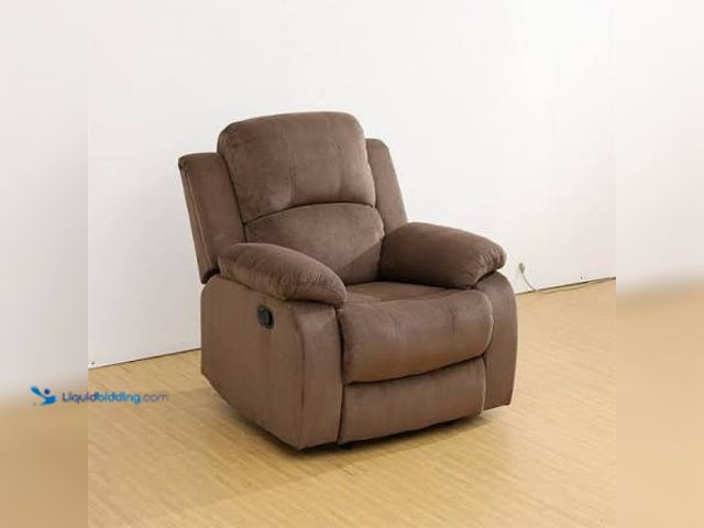 Lot 49-5542433 - Brown Cushion Recliner Seat Assembly with Wires, Used with hardware