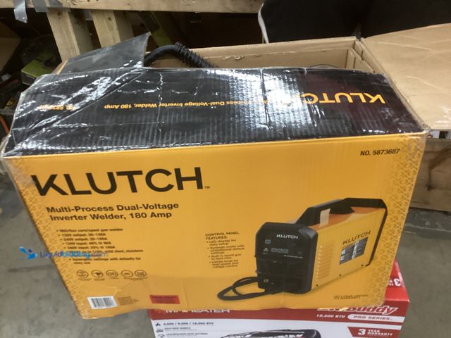 Lot 49-3539687 - Klutch Dual-Voltage 180 Amp MIG/Flux-Core Multi-Process Welder with Inverter Item is used, missing c...