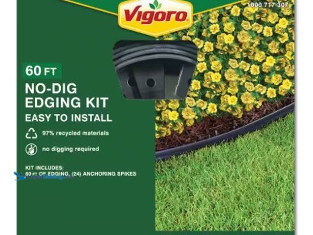 Lot 49-1516629 - Vigoro 60 ft. No-Dig Plastic Landscape Edging Kit, Model # 3001-60HD-3, unused.  Ref#HDSR0710