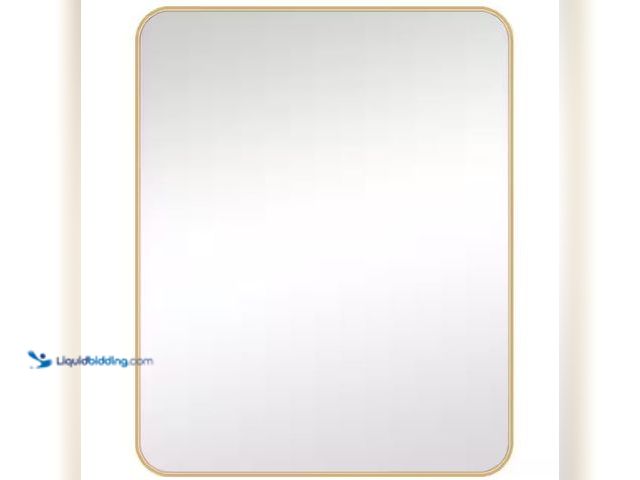Lot 49-5551446 - Glacier Bay
24 in. W x 30 in. H Rectangular Framed Wall Bathroom Vanity Mirror in Brushed Gold, Unu...