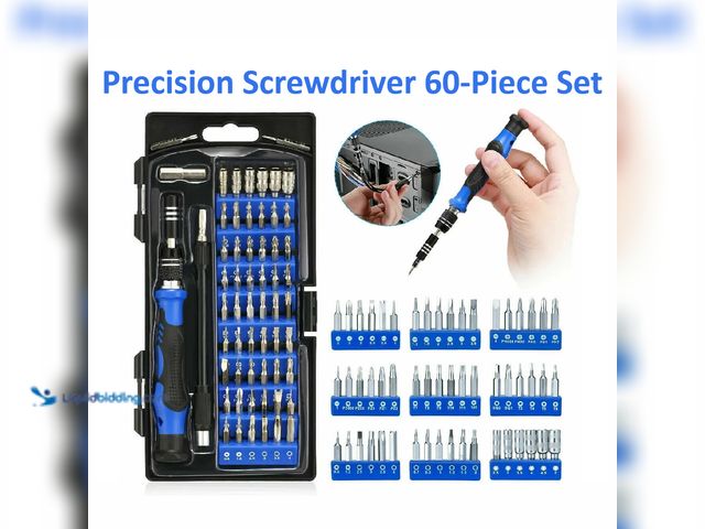 Lot 49-1820438 - Precision Screwdriver 60-Piece Set with Hard Case - NEW - 60 in 1 Precision Screwdriver Set is Profe...