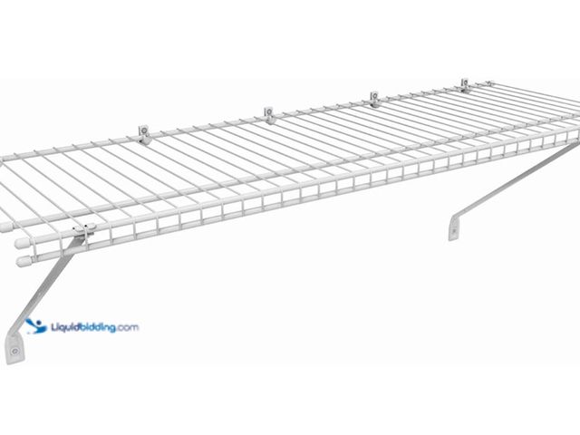 Lot 49-1555684 - Lot of (2) ClosetMaid Wire Shelf Kit with Hardware, 3 Ft. Wide, For Pantry, Closet, Laundry, Utility...