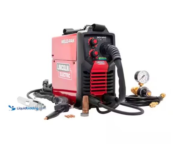 Lot 49-3603792 - Lincoln Electric WELD-PAK 90i MIG and Flux-Cored Wire Feeder Welder with Gas Regulator, MSRP $558.00...