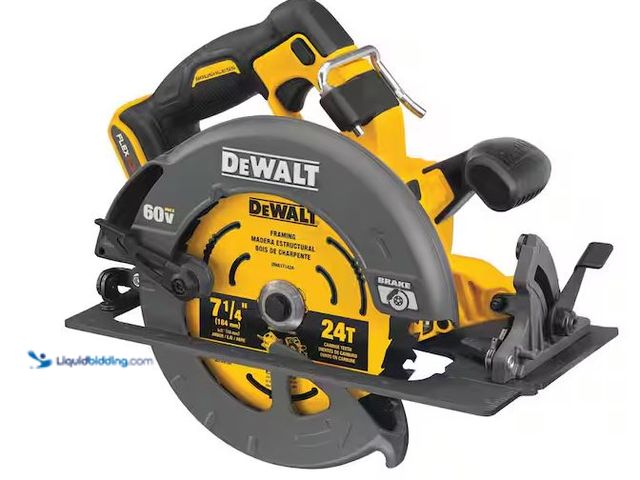 Lot 49-1576881 - DEWALT FLEXVOLT 60V MAX Cordless Brushless 7-1/4 in. Circular Saw with Brake (Tool Only) Model # DCS...