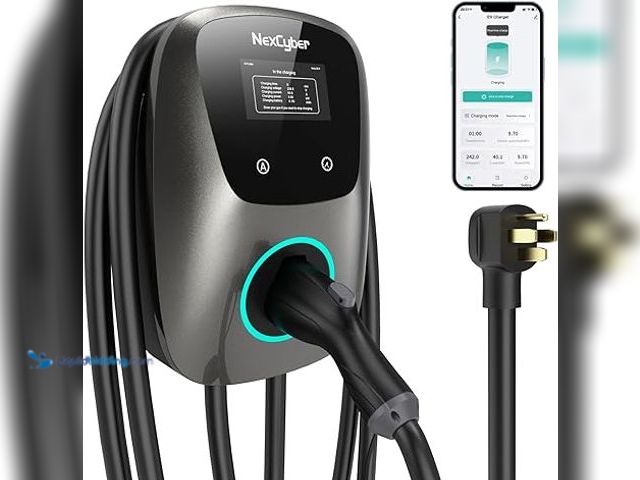 Lot 49-3469465 - Level 2 EV Charger(WiFi APP/Plug-Play), 48A, 25ft Cable ETL Certified, 240V NEMA 14-50p Plug/Hardwir...