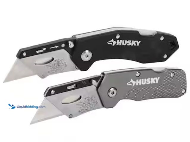 Lot 49-2005747 - Lot of (4) 2-packs of Husky Folding Utility Knives, Model # 00544, Unused (8 pcs. total per lot).   ...