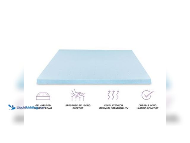 Lot 49-5541571 - StyleWell 3 in. Gel Infused Memory Foam King Mattress Topper. Model # THD-MFVT-3K. New/Factory seale...