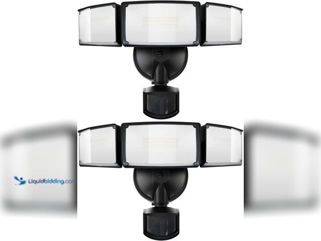 Lot 49-5413394 - UME 2 Pack 5500LM LED Security Lights Motion Sensor Light Outdoor, 49W, 5000K Daylight, IP65 Waterpr...