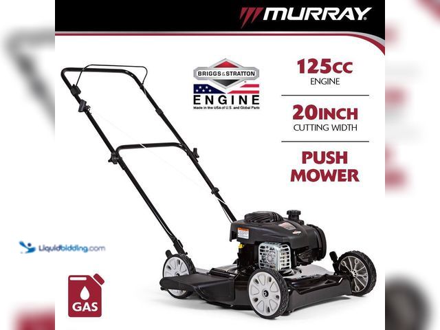 Lot 49-5477821 - Murray
20 in. 125 cc Briggs & Stratton Walk Behind Gas Push Lawn Mower with 4 Wheel Height Adjustme...