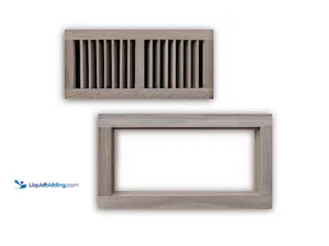 Lot 49-3615804 - Lot of (2) Hampton Bay 4 in. x 12 in. Oak Wood Flush Mount Grille in Unfinished Oak, Model # E1448FM...