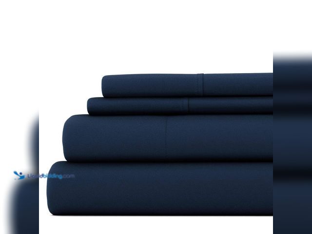 Lot 49-5435682 - Becky Cameron
4-Piece Navy Solid Microfiber Queen Sheet Set Unused