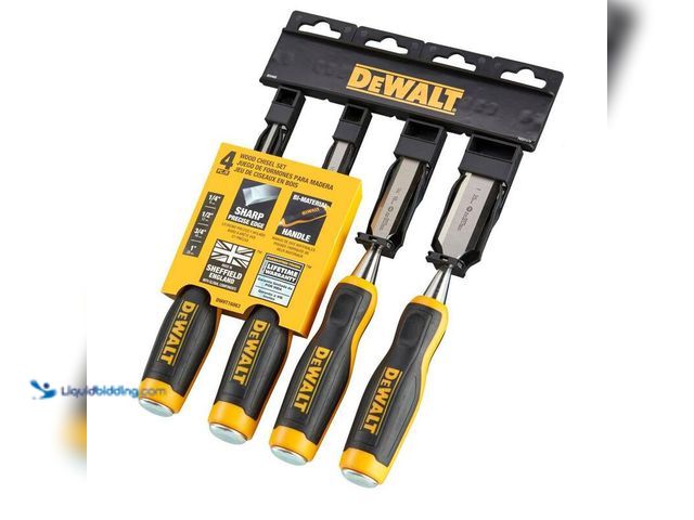 Lot 49-5422779 - Dewalt Wood Chisel Set (4-Piece), Model # DWHT16063, Unused.