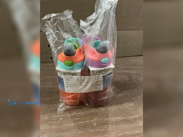 Lot 49-3527529 - Contigo Autospout Water Bottle with Straw 13 oz Azalea/Pansy and Contigo Kids Water Bottle with Rede...