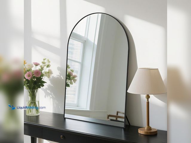 Lot 49-5410284 - Arched Wall Mirror 24 x 36, Black Bathroom Mirror, Wall Mounted Mirror with Aluminum Alloy Frame for...