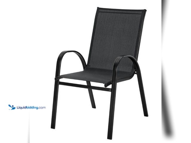 Lot 49-5560144 - StyleWell
Sling Stack Outdoor Dining Chair in Black. Model # FCS00015J-Black. Unused with scuffs an...