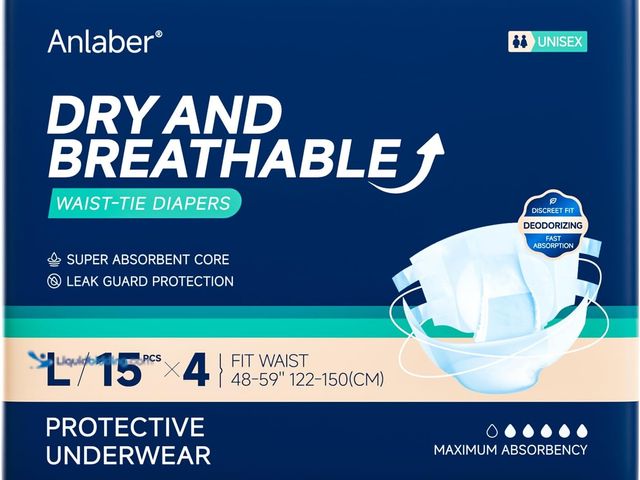 Lot 49-5416499 - Adult Diapers with Maximum Absorbency, Unisex Disposable Incontinence Underwear with Tabs, Odor Cont...