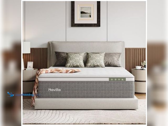 Lot 49-1632014 - Novilla 14 Inch Queen Size Mattress, Hybrid Queen Gel Memory Foam Mattress | with Cool-to-Touch Nylo...