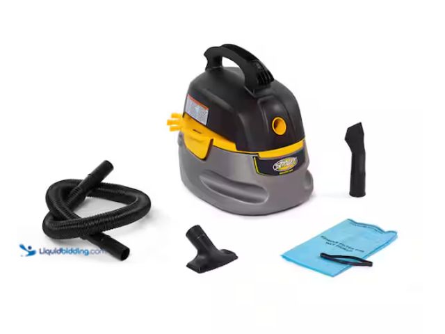 Lot 49-1636823 - Stinger 2.5 Gal. 1.75 Peak HP Small Shop Vacuum Wet Dry Vac with Filter Bag, Hose, Utility and Car N...