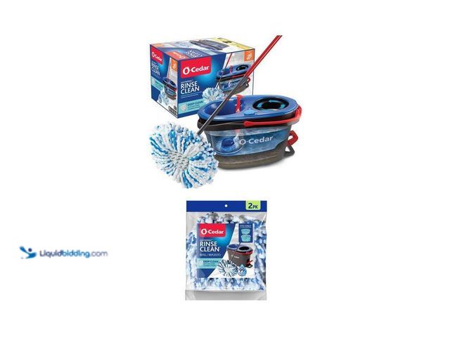 Lot 49-2021742 - O-Cedar RinseClean Deep Clean Microfiber Spin Mop and Head Replacements Combo. Model #341711438. Unu...