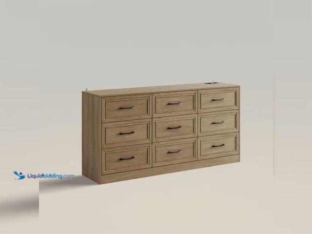 Lot 49-5407218 - 9-Drawer Wide Vanity Organizer with Charging Station. Unused