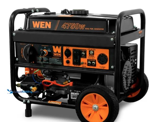 Lot 49-2006116 - WEN 4,750-Watt 120V/240V Dual Fuel Portable Generator with Wheel Kit and Electric Start, Model # DF4...