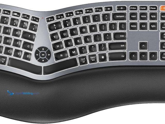Lot 49-5459400 - Backlit Bluetooth Ergonomic Keyboard, ProtoArc EK01 Plus Full Size Wireless Split Keyboard with Dual...