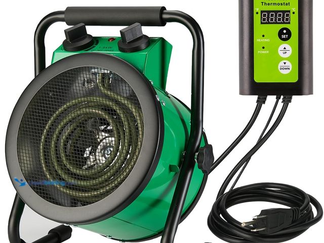 Lot 49-5483718 - Greenhouse Heater with Digtal Thermostat, 1500W Electric Greenhouse Heaters, Fast Heating with Overh...