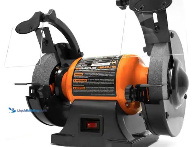 Lot 49-2006100 - WEN 6 in. 2.1 Amp Single Speed Bench Grinder, Model # BG4260, Unused, Has attachments, Powers on.  R...