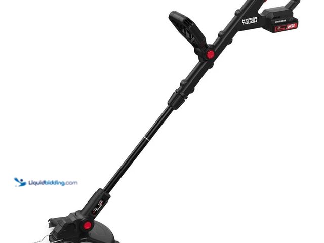 Lot 49-5541779 - Hyper Tough 12" 20V Brushless Cordless String Trimmer with 20V Max 2.0Ah Battery and Charging Cable ...