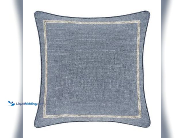 Lot 49-5581882 - QUEEN STREET NEW YORK Augusta Blue Polyester Euro Sham Model # 2559006EURO UNUSED