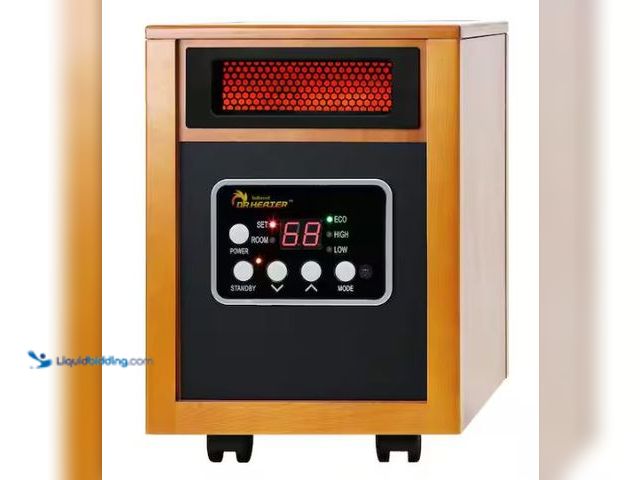 Lot 49-1569359 - Dr Infrared Heater Original 1500-Watt Infrared Portable Space Heater with Dual Heating System, Model...