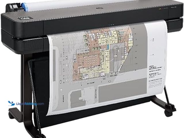 Lot 49-1539155 - HP DesignJet T630 Large Format 36-inch Plotter Printer, with Auto Sheet Feeder, Media Bin & Stand (5...