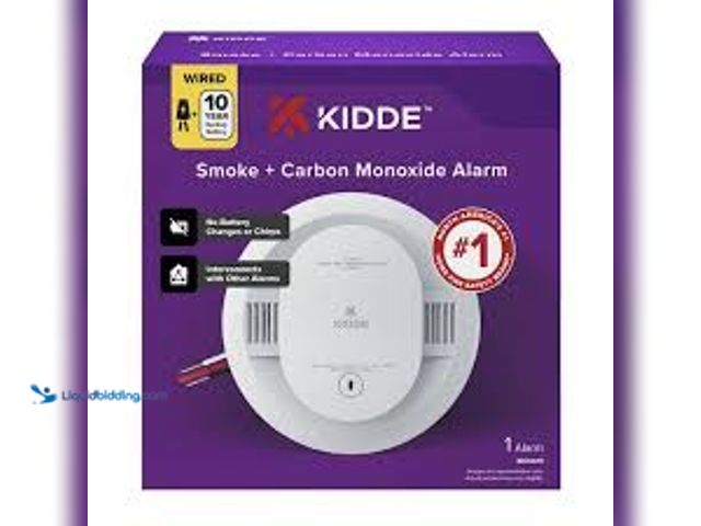 Lot 49-5459685 - Kidde 10-Year Battery and Hardwired Smoke and Carbon Monoxide Detector, Interconnectable and LED War...