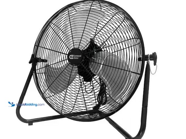 Lot 49-5555489 - Commercial Electric
20 in. 3-Speed High Velocity Floor Fan, Unused, Works