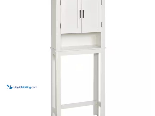 Lot 49-5545352 - Glacier Bay
Shaker 26.7 in. W x 68 in. H x 10.1 in. D White Over The Toilet Storage with Adjustable...