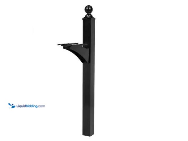 Lot 49-1625562 - Architectural Mailboxes Landover Aluminum, Crossarm, Mailbox Post, Black, Model # LP000BAM, Unused, ...