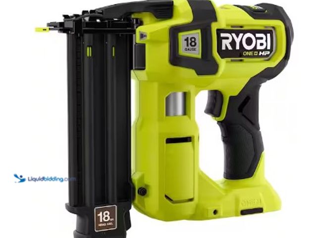 Lot 49-3615716 - RYOBI ONE+ HP 18V 18-Gauge Brushless Cordless AirStrike Brad Nailer (Tool Only), Model # P322, Unuse...