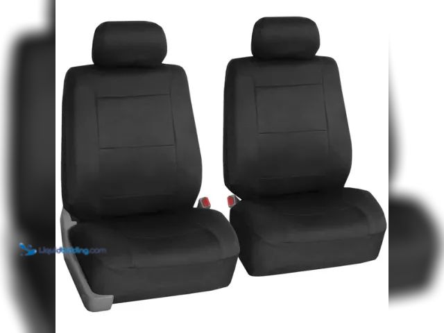 Lot 49-5553089 - CAR SEAT COVERS. BLACK. WITH BUCKLES. UNUSED.