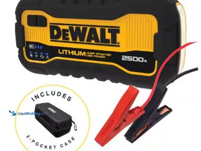 Lot 49-2022821 - DEWALT 2500 Peak Amp Lithium Jump Starter with USB Power Bank and Carrying Case, Model # DXAELJ25C, ...
