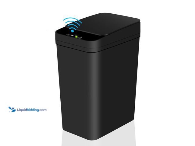 Lot 49-5412717 - Bathroom Touchless Trash Can 2.2 Gallon Smart Automatic Motion Sensor Rubbish Can with Lid Electric ...