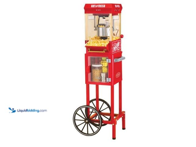 Lot 49-5543464 - Nostalgia - KPM200CART Vintage 2.5-Ounce Popcorn Cart - 45 Inches Tall - Red. Model: KPM200CARTSKU: ...