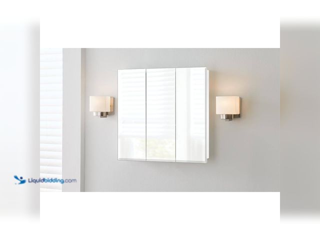 Lot 49-5484491 - Glacier Bay
30.4 in. W x 30.2 in. H Rectangular Medicine Cabinet with Mirror in White with Adjustab...