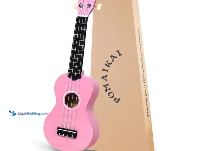 Lot 49-1571262 - POMAIKAI Valentine's Day Soprano Ukulele for Beginners, 21 Inch Ukulele Wood Toddler Guitar Small Ha...