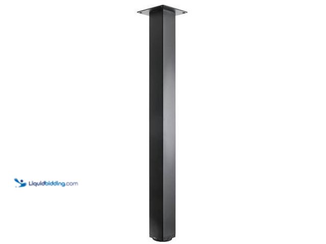Lot 49-5549602 - Hettich 27.5 in. Black Square Adjustable Metal Table Legs, Desk Legs, Furniture Legs (Set of 4). Mod...
