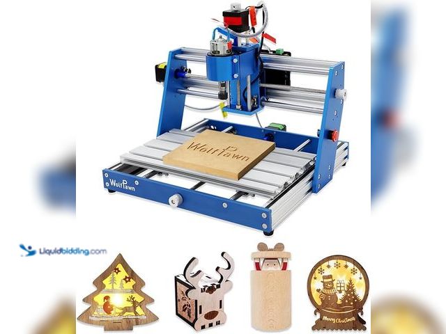 Lot 49-3482676 - WolfPawn 3018 CNC Machine All-Metal CNC Router Machine, with Emergency-Stop 3 Axis Plastic Acrylic P...