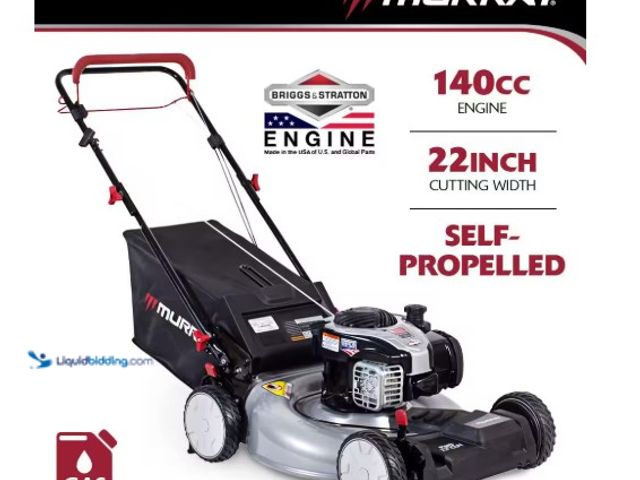 Lot 49-1516615 - Murray 22 in. 140 cc Briggs & Stratton Walk Behind Gas Self-Propelled Lawn Mower with Front Wheel Dr...