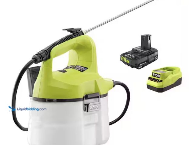 Lot 49-2001531 - RYOBI ONE+ 18V Cordless Battery 1 Gallon Chemical Sprayer with 2.0 Ah Battery and Charger, Model # P...