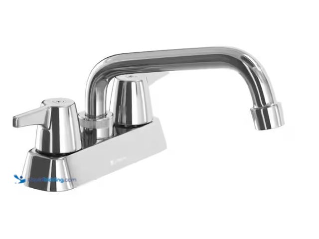 Lot 49-1628167 - Glacier Bay Aragon 4 in. Centerset 2-Handle Laundry Faucet in Chrome, Model # HD67849-0A01, Unused  ...