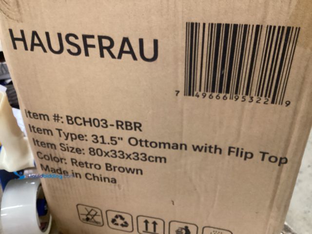 Lot 49-5551557 - Hausfrau Storage Ottoman Footstool, Unused
