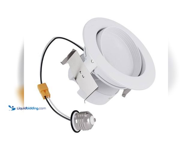 Lot 49-5543965 - QTY 2-HALO RA 4 in. Integrated LED Recessed Light Trim, 600 Lumens/900 Lumens, 5 Selectable CCT, D2W...